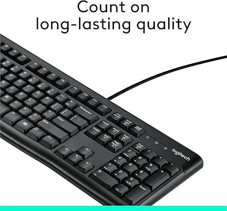 Logitech K120 Wired Keyboard for Windows, Plug and Play, Full-Size, Spill-Resistant - Image 3
