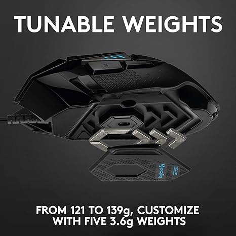Logitech G502 HERO High Performance Wired Gaming Mouse, HERO 25K Sensor - Image 3