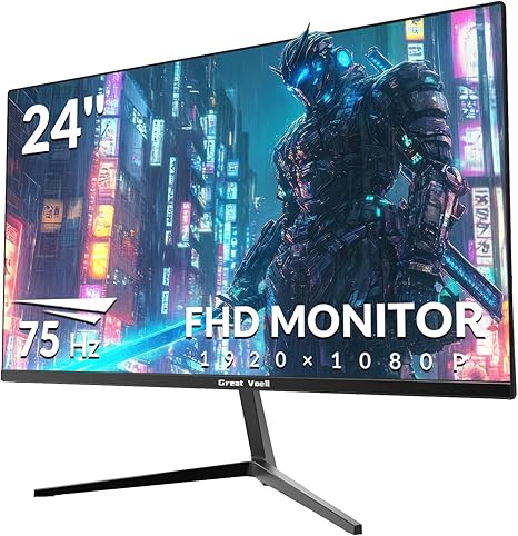 24 Inch Farmless Monitor 16:9 Aspect Ratio 75HZ FHD LED Display 99% sRGB